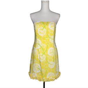Lilly Pulitzer Yellow Strapless Dress